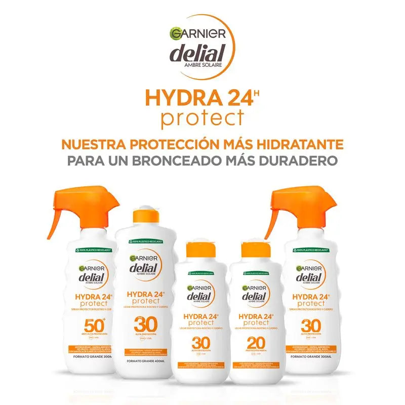 Garnier Delial Ochranné mlieko SPF 50+ Hydra 24 Protect, vodovzdorné a s hydratačným zložením s bambuckým maslom 