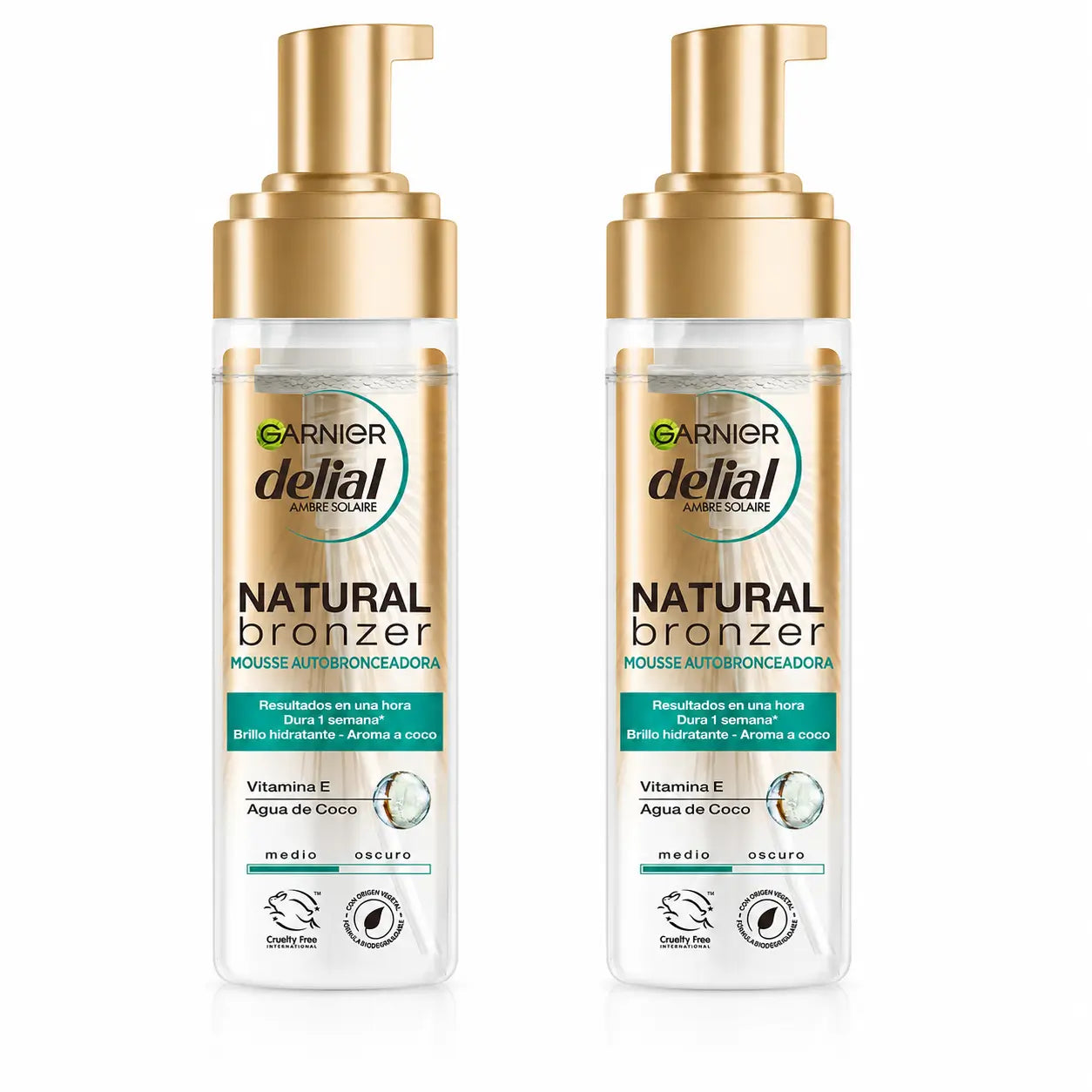 Garnier Delial Samopaľovacia pena s kokosovou vodou, hydratačná, 200 ml, balenie po 2 ks