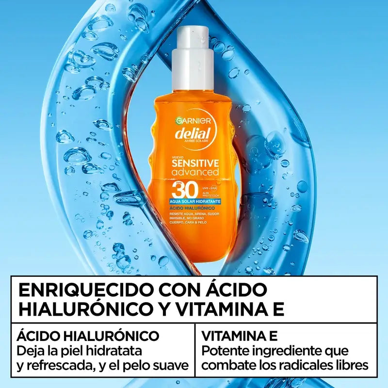 Garnier Delial Sensitive Advanced Hydratačný opaľovací krém SPF 30, 150 ml