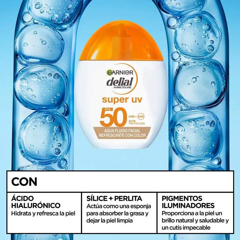 Garnier Delial Super UV Osviežujúci pleťový fluid SPF 50 s matným efektom, 50 ml