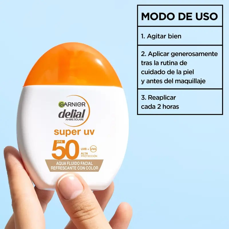 Garnier Delial Super UV Osviežujúci pleťový fluid SPF 50 s matným efektom, 50 ml