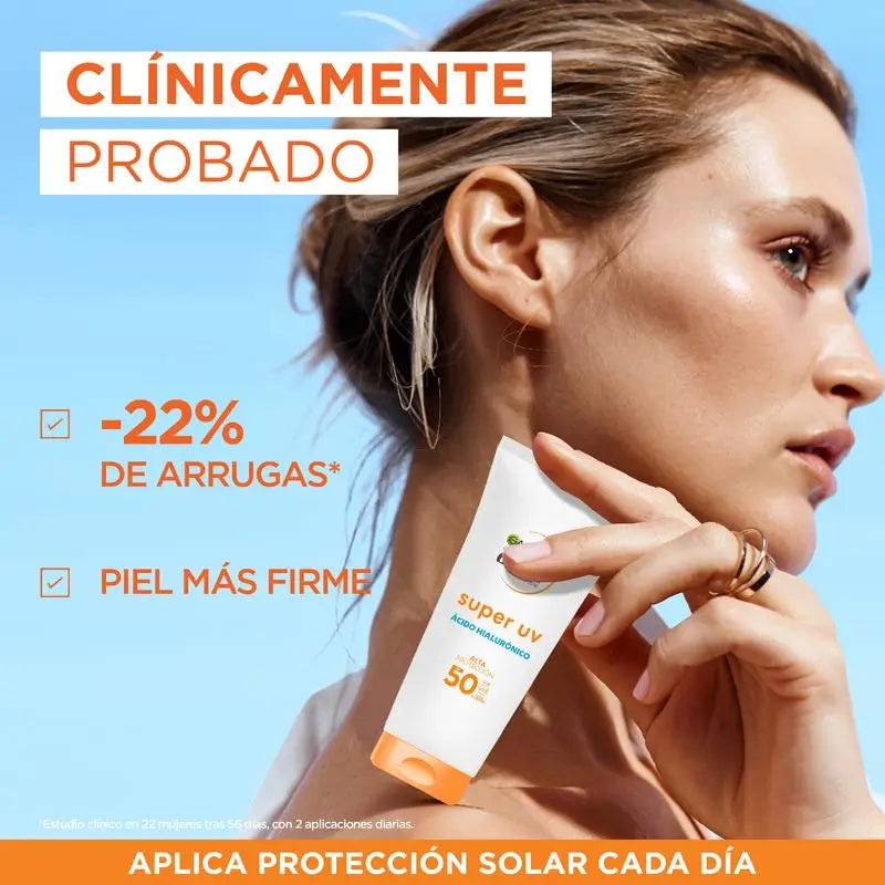 Garnier Delial Super UV SPF 50+ Denný ochranný krém proti starnutiu s kyselinou hyalurónovou – 50 ml