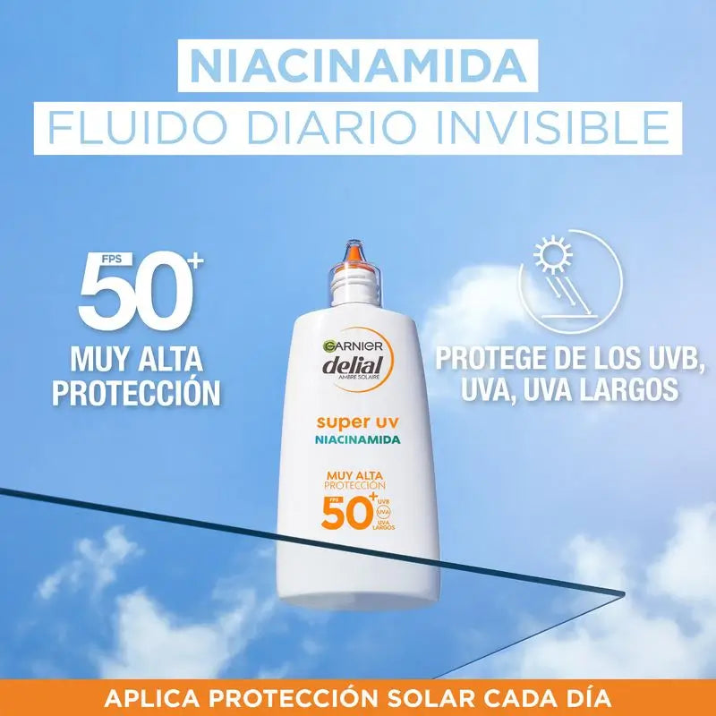 Garnier Delial Super UV Niacinamida SPF 50+ Denný tekutý krém proti nedokonalostiam pleti
