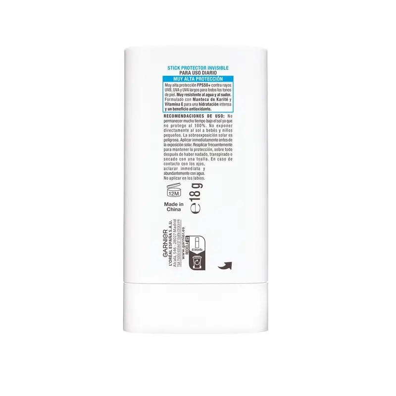 Garnier Delial Super UV Stick SPF 50+ Invisible 8H s hydratačným účinkom, 18 g