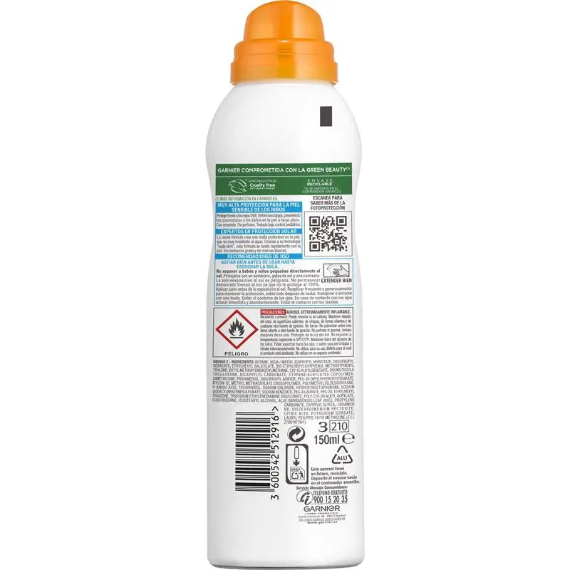 Garnier Delial Sensitive Advanced Sprej proti piesku SPF 50+, 150 ml