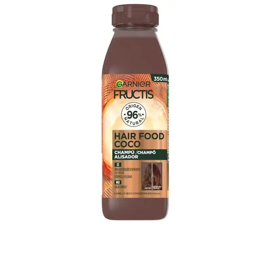 Garnier Fructis Hair Food Coco – šampón na vyrovnávanie vlasov, 350 ml, pre suché a krepaté vlasy