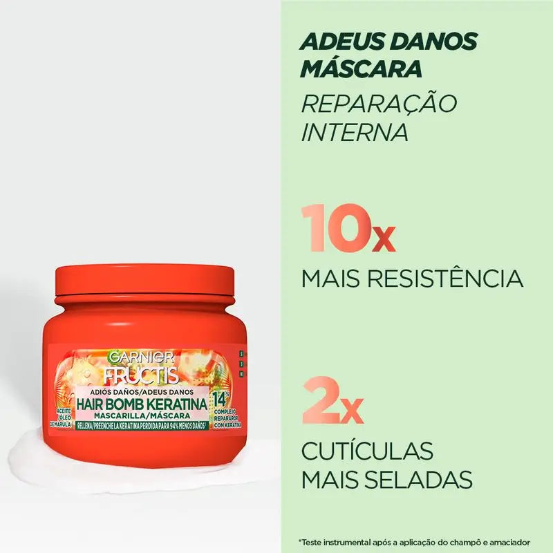 Garnier Fructis Maska „Adiós Daños“ s marulovým olejom pre poškodené vlasy 320 ml
