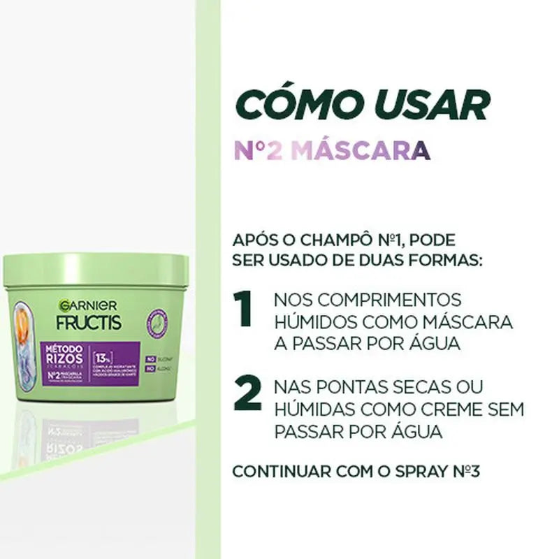 Garnier Fructis Metóda na kučery Maska č. 2 pre hydratované kučery po dobu 1 týždňa 370 ml