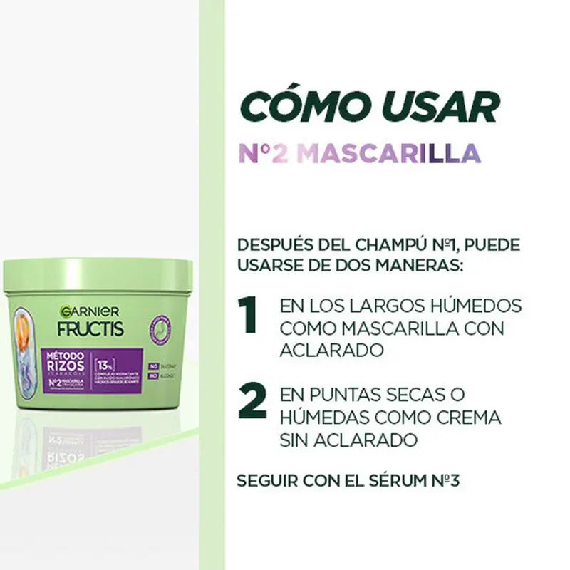 Garnier Fructis Metóda na kučery Maska č. 2 pre hydratované kučery po dobu 1 týždňa 370 ml