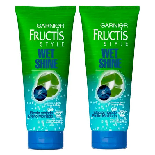 Garnier Fructis Style Gel Wet Shine s efektom mokrých vlasov, balenie 2 x 250 ml
