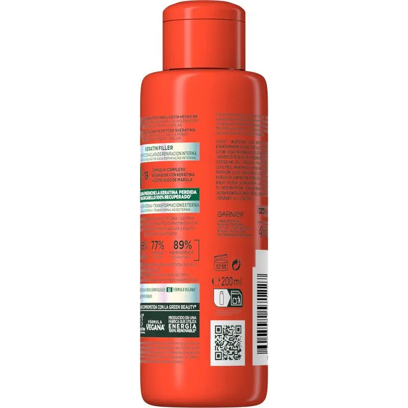 Garnier Fructis Intenzívna kúra Keratin Filler – Zbavte sa poškodenia s olejom z maruly pre poškodené vlasy 200 ml