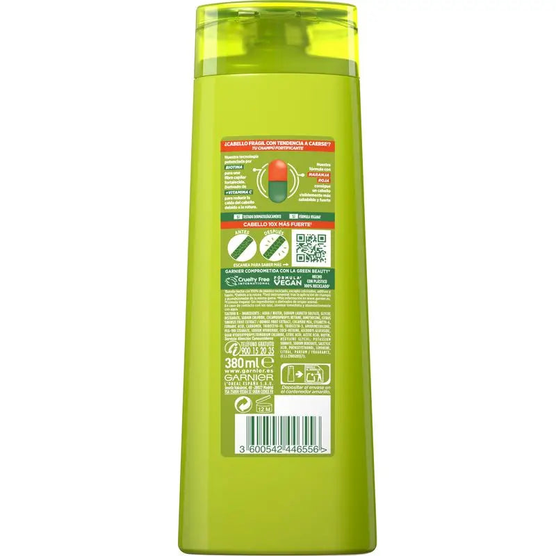 Garnier Fructis Vitamin Force šampón s červeným pomarančom, vitamínom C a biotínom pre vlasy náchylné na vypadávanie – 380 ml