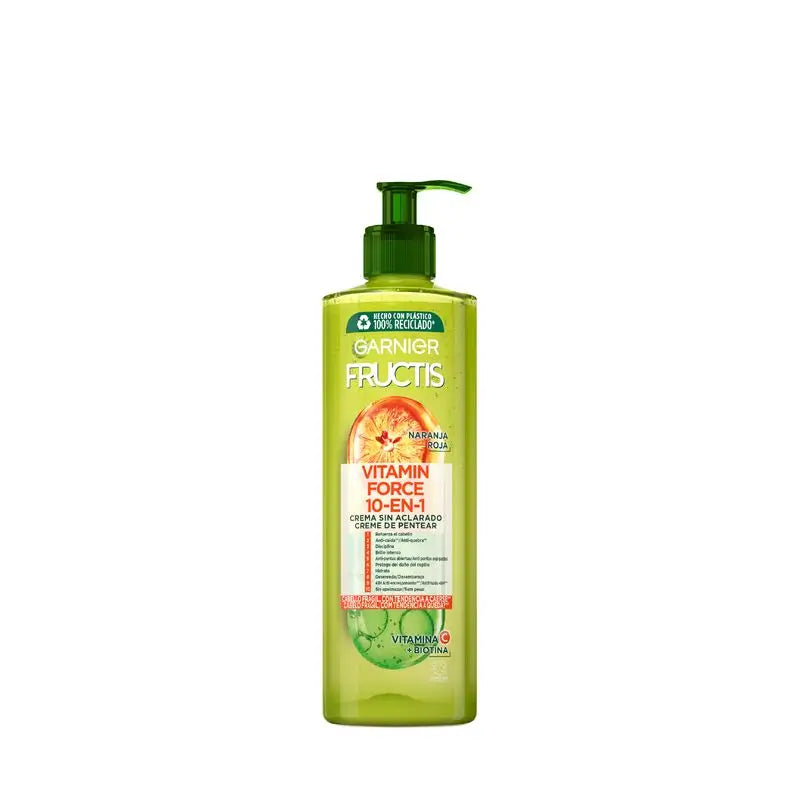 Garnier Fructis Vitamin Force Krém bez oplachovania s červeným pomarančom, vitamínom C a biotínom pre vlasy náchylné na vypadávanie – 400 ml