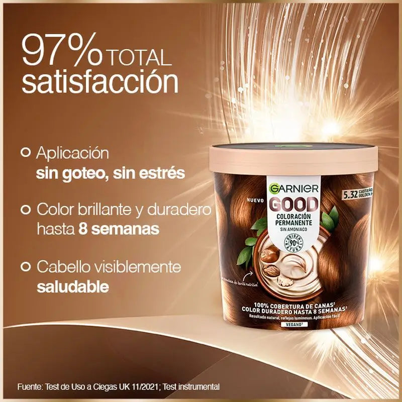Garnier Good – Trvalá farba na vlasy bez amoniaku, 90 % prírodného pôvodu, odtieň 5.32 Burnished Sunset