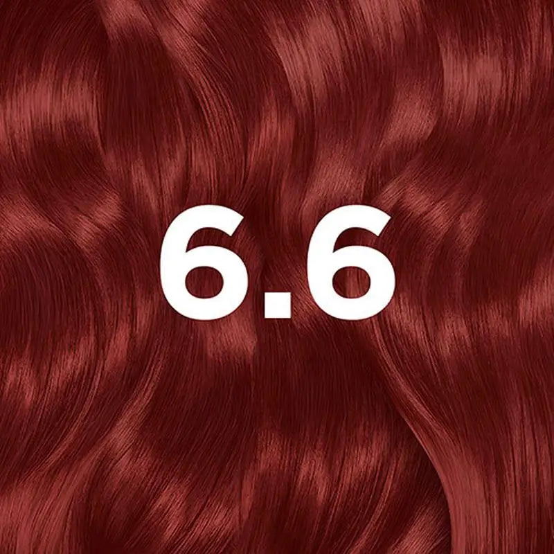 Garnier Good – trvalá farba na vlasy bez amoniaku, 90 % prírodného pôvodu, odtieň 6.6 – granátovo červená.