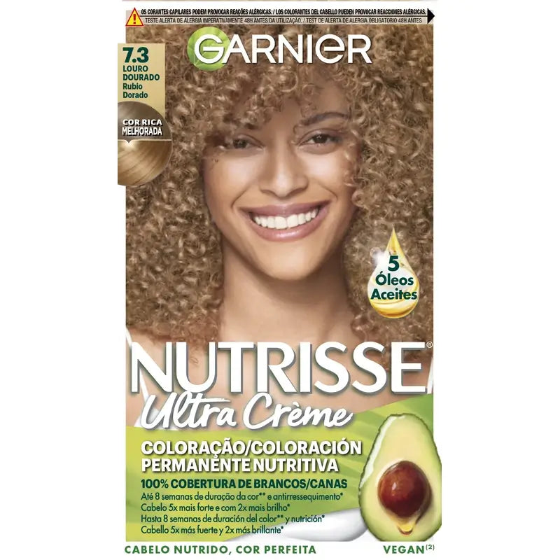 Garnier Nutrisse Trvalá farba na vlasy Zlatá blond, odtieň 7,3, 160 ml