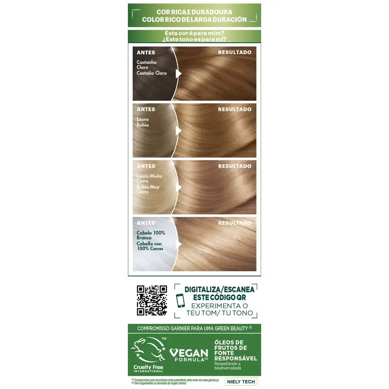 Garnier Nutrisse Trvalá farba na vlasy Zlatá blond, odtieň 7,3, 160 ml