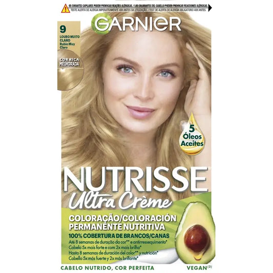 Garnier Nutrisse Trvalá farba na vlasy – veľmi svetlý blond č. 9, 160 ml