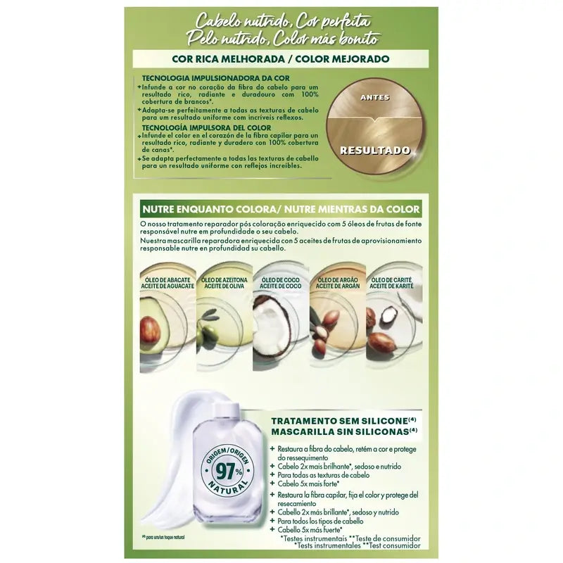 Garnier Nutrisse Trvalá farba na vlasy – veľmi svetlý blond č. 9, 160 ml