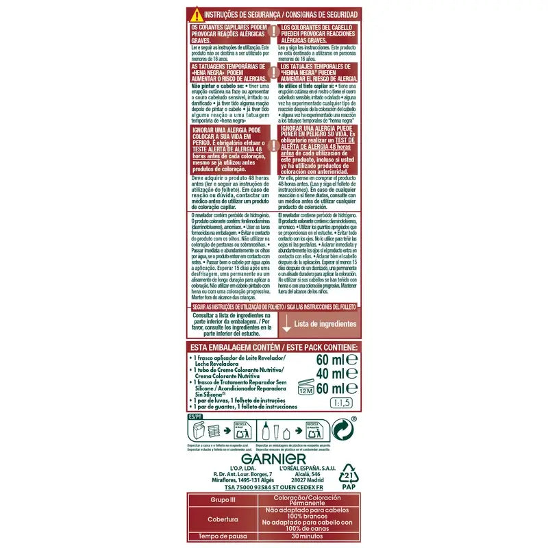 Garnier Nutrisse Ultra Color 6.60 Rouge, 160 ml