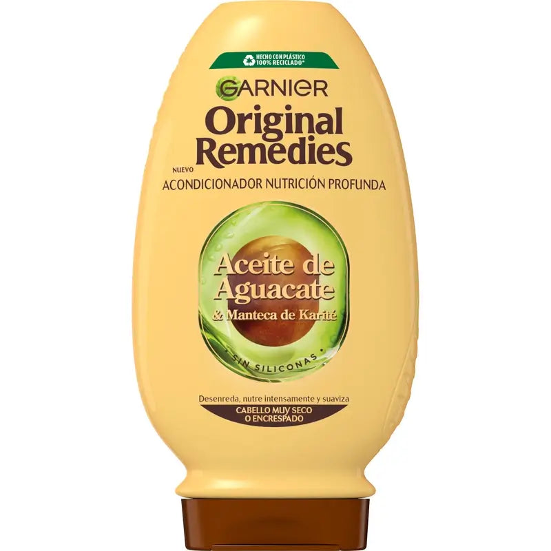 Garnier Original Remedies Avokádový olej a bambucké maslo – kondicionér na nepoddajné a krepaté vlasy 250 ml