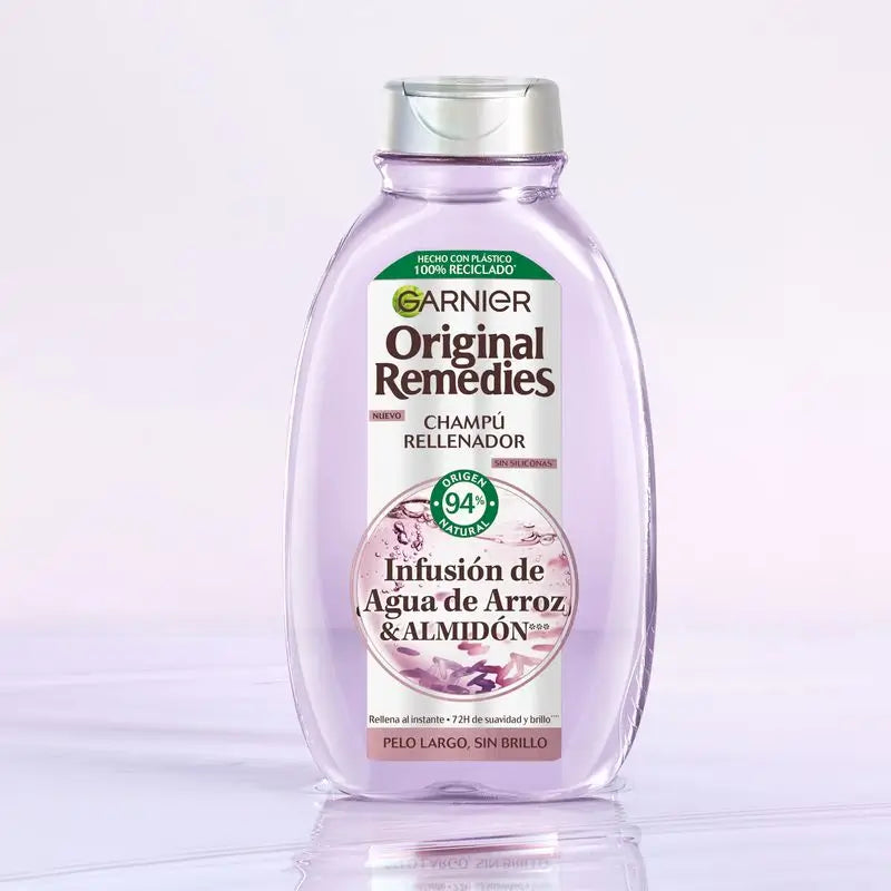 Garnier Original Remedies – vyživujúci šampón s výťažkom z ryžovej vody, pre dlhé, matné vlasy