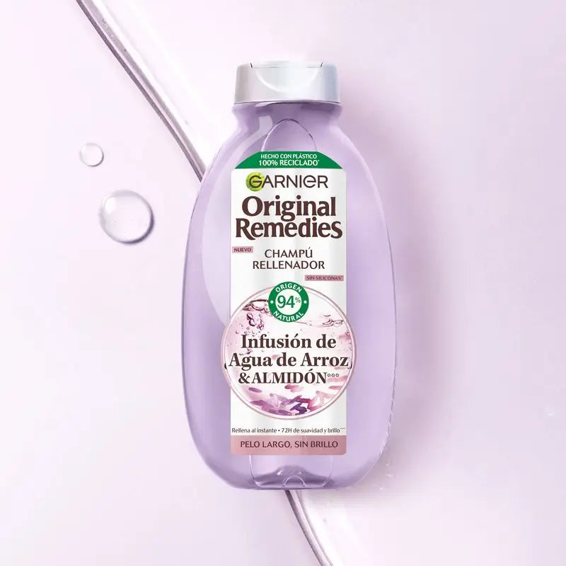 Garnier Original Remedies – vyživujúci šampón s výťažkom z ryžovej vody, pre dlhé, matné vlasy