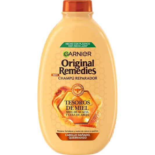 Garnier Original Remedies Regeneračný šampón „Tesoros De Miel“ pre suché a lámavé vlasy 600 ml