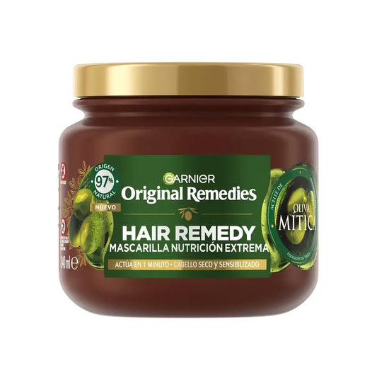 Garnier Original Remedies Maska na vlasy s extrémnou výživou Hair Remedy s olivovým olejom, 340 ml
