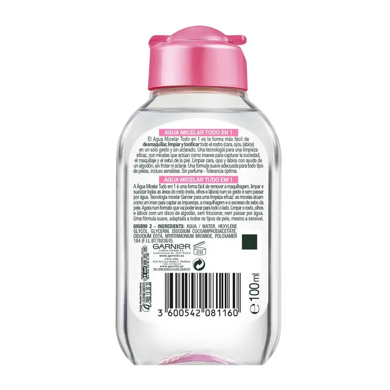 Garnier Skin Active Klasická micelárna voda v cestovnom balení pre normálnu pleť – všetko v jednom – 100 ml
