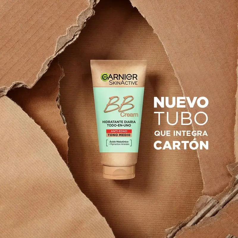 Garnier Skinactive BB krém proti starnutiu, stredný odtieň. Hydratačný krém „všetko v jednom“ s farbou, SPF 15, 50 ml