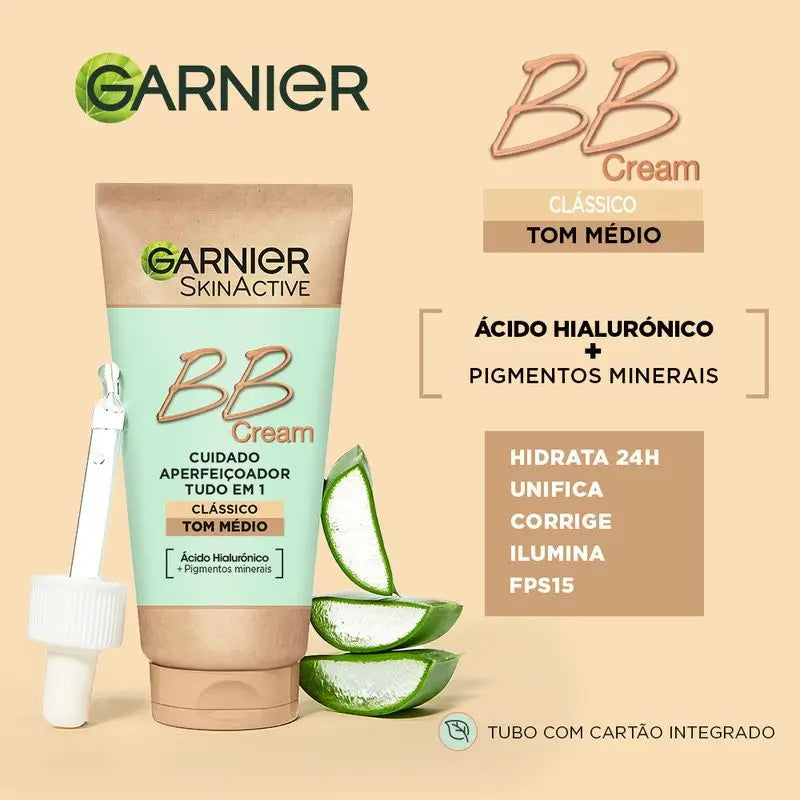 Garnier Skinactive BB krém Classic, stredný odtieň. Hydratačný tónovací krém „všetko v jednom“ s SPF 15, 50 ml