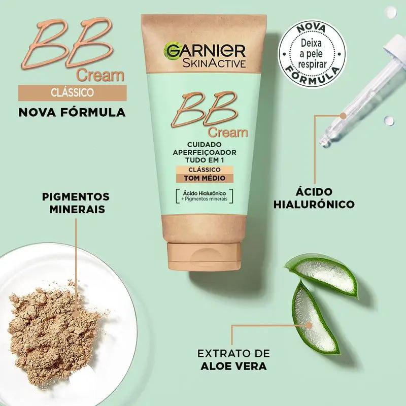 Garnier Skinactive BB krém Classic, stredný odtieň. Hydratačný tónovací krém „všetko v jednom“ s SPF 15, 50 ml