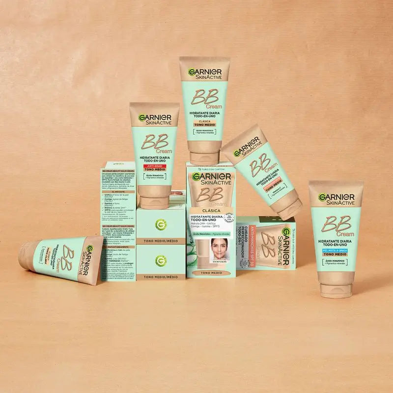 Garnier Skinactive BB krém Classic, stredný odtieň. Hydratačný tónovací krém „všetko v jednom“ s SPF 15, 50 ml