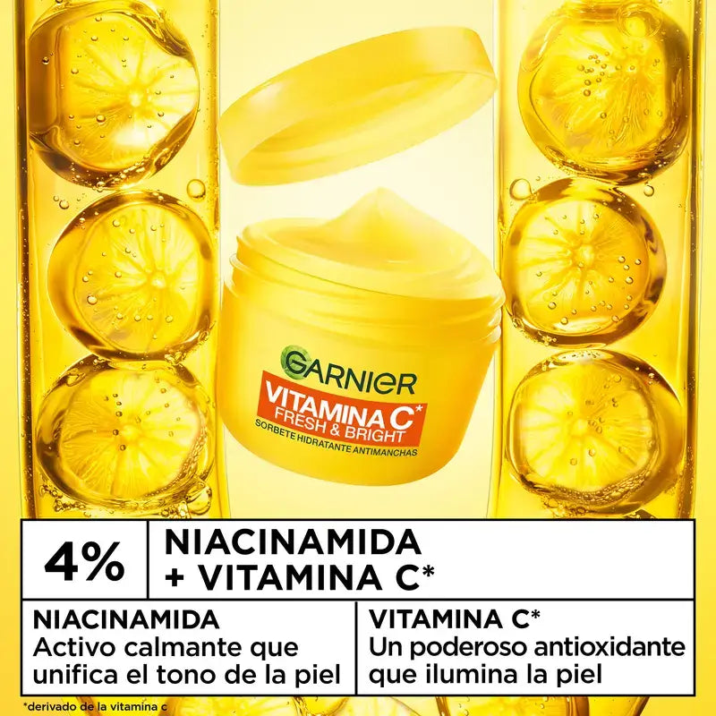 Garnier Vitamin C Fresh & Bright Hydratačný krém proti pigmentovým škvrnám, 85 ml
