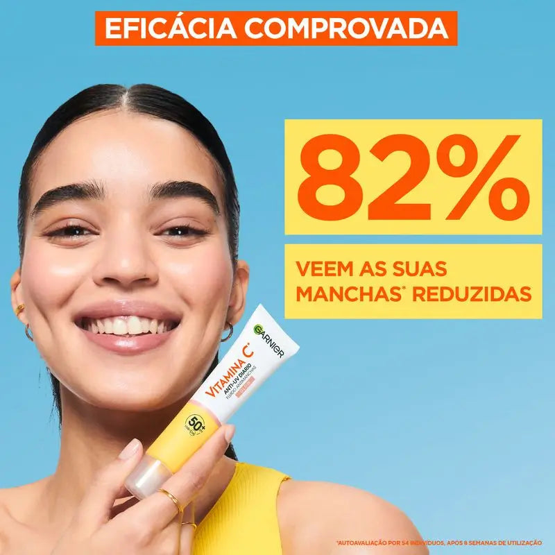 Garnier Vitamín C – denný fluid proti pigmentovým škvrnám s UV ochranou a rozjasňujúcim efektom SPF 50+, 40 ml