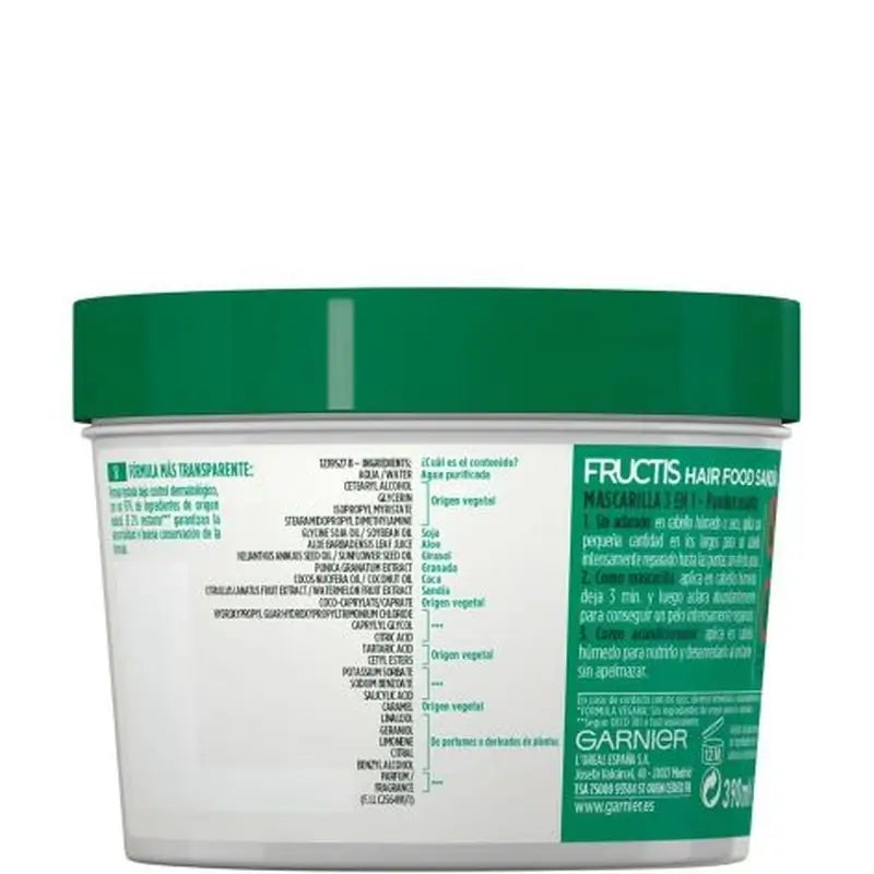 Garnier Fructis Hair Food Melón 3 v 1 revitalizačná maska na matné a bez života vlasy 400 ml