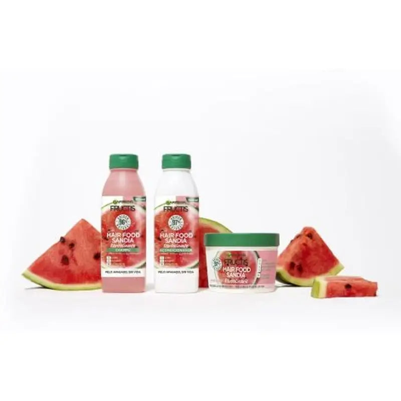 Garnier Fructis Hair Food Melón 3 v 1 revitalizačná maska na matné a bez života vlasy 400 ml