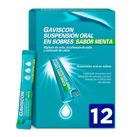 Gaviscon 12 vrecúšok s príchuťou mäty