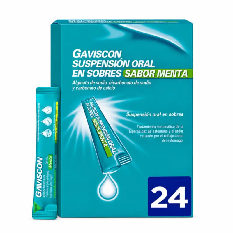 Gaviscon 24 vrecúšok s príchuťou mäty