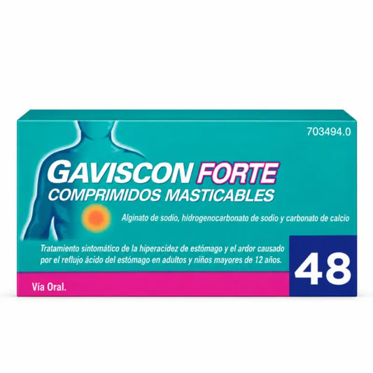 Gaviscon Forte 48 žuvateľných tabliet