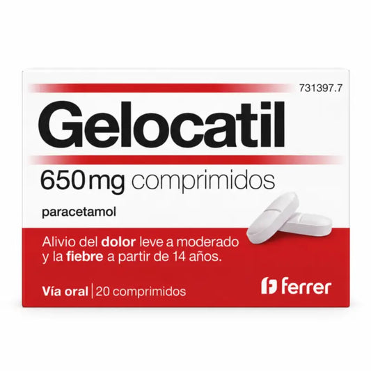 Gelocatil 650 mg, 20 tabliet