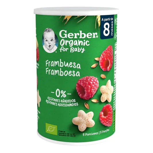 Gerber Puff Snack Organic z obilnín a malín, 35 g