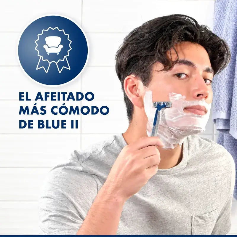 Gillette Blue II Max jednorazové holiace strojčeky, balenie po 10 ks, 2 čepele, lubrikačný gél