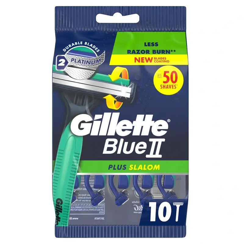 Jednorazové holiace strojčeky Gillette Blue II Plus Slalom, 10 kusov