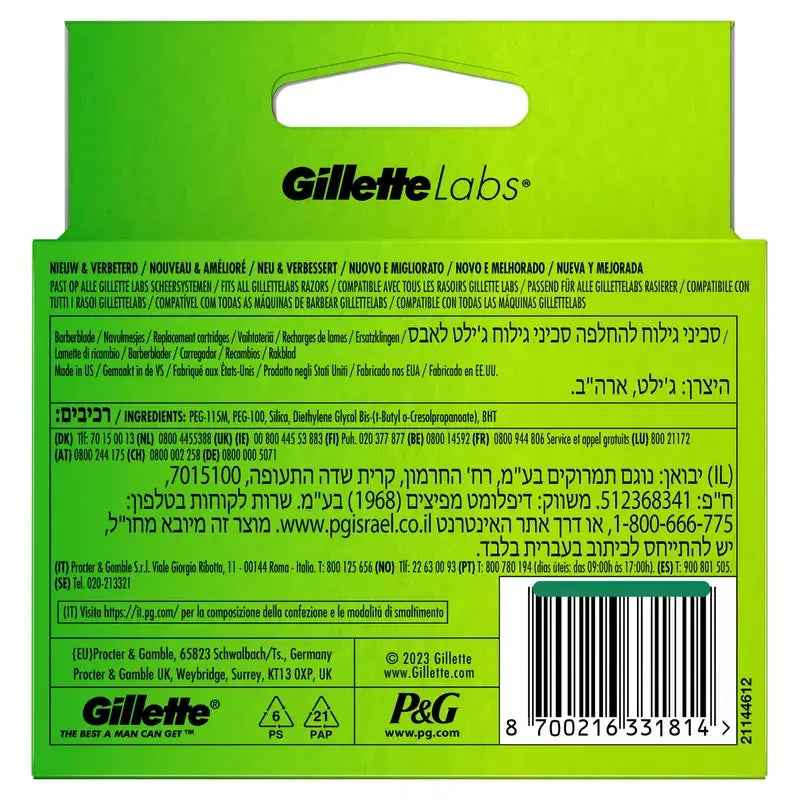 Náhradné hlavice Gillette Labs, 6 x 2 kusy