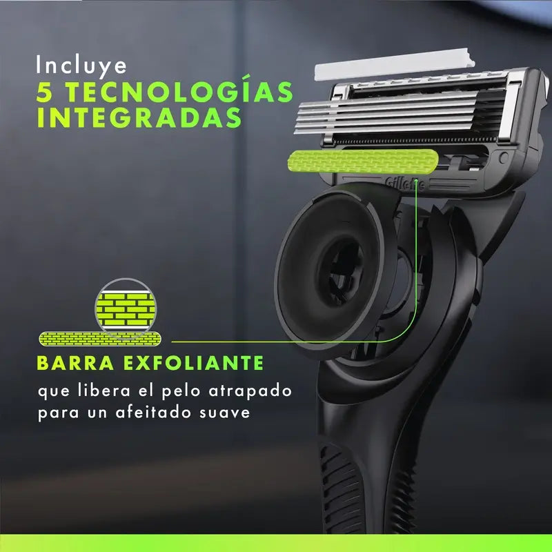Gillette Labs holiaci strojček s exfoliačnou tyčinkou + 1 náhradná hlavica a závesný držiak