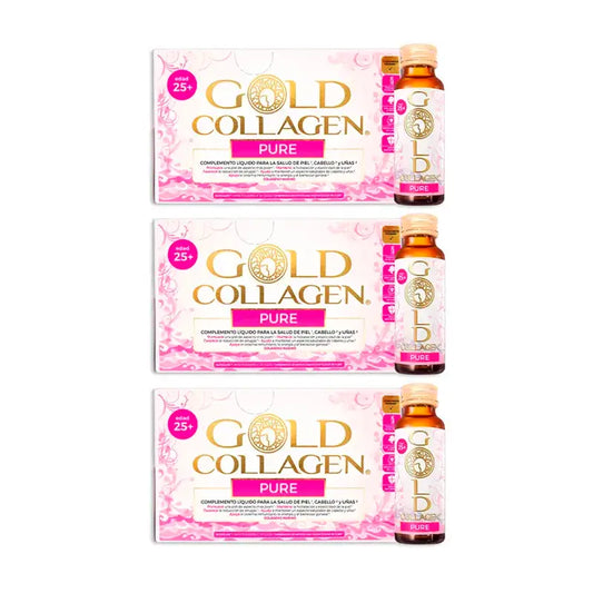Gold Collagen Pure, balenie 3 x 10 ampuliek