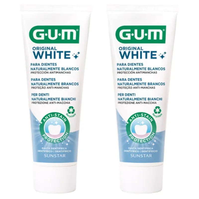 Zubná pasta Gum Original White 75 ml, 2 tuby