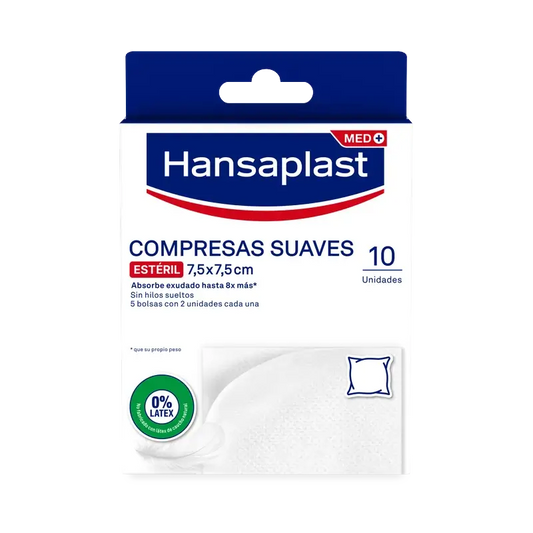 Hansaplast HP jemné náplasti 7,5 × 7,5 cm, 10 ks